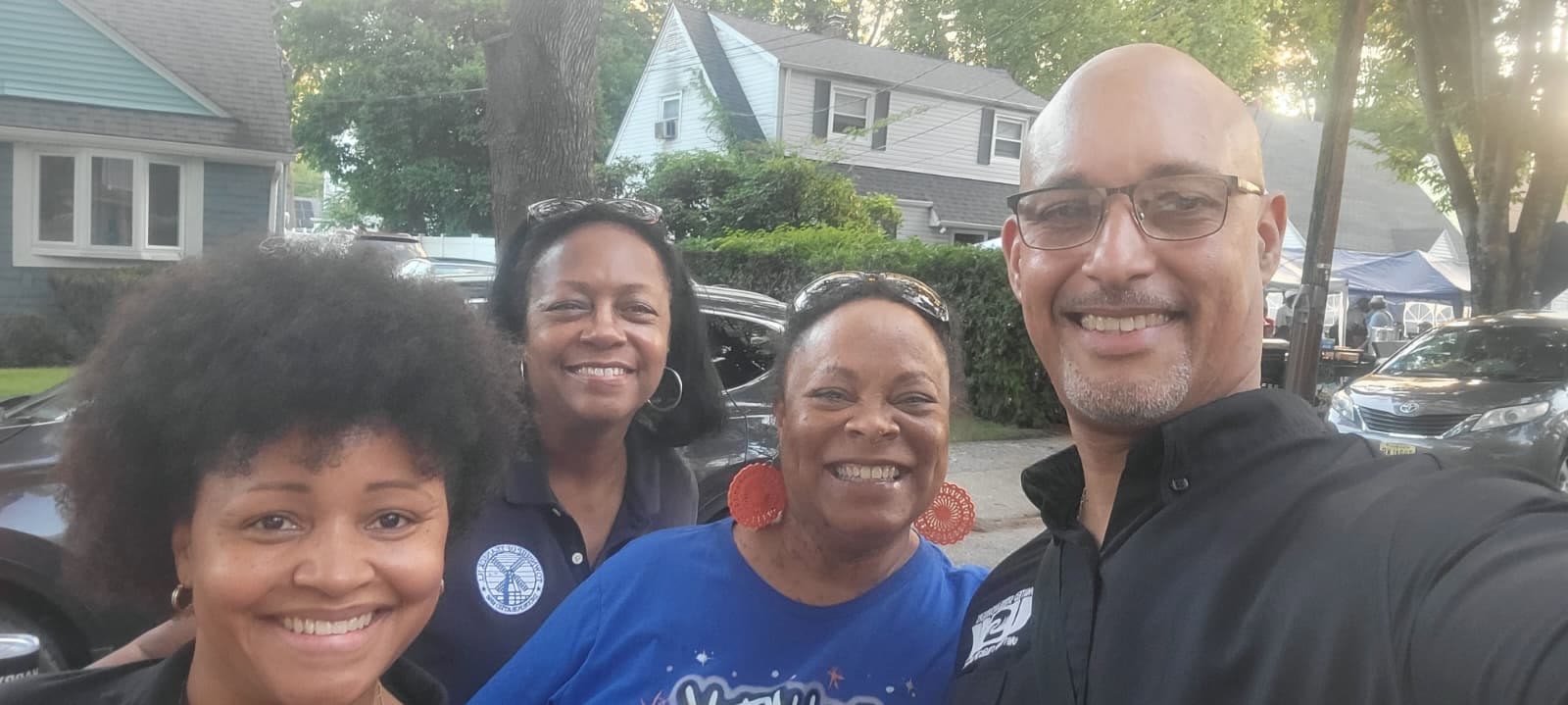 Teaneck First candidates and supporters on a neighborhood walk