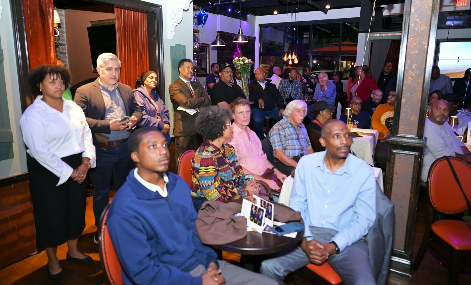 Supporters gathered at the Teaneck First campaign kick-off